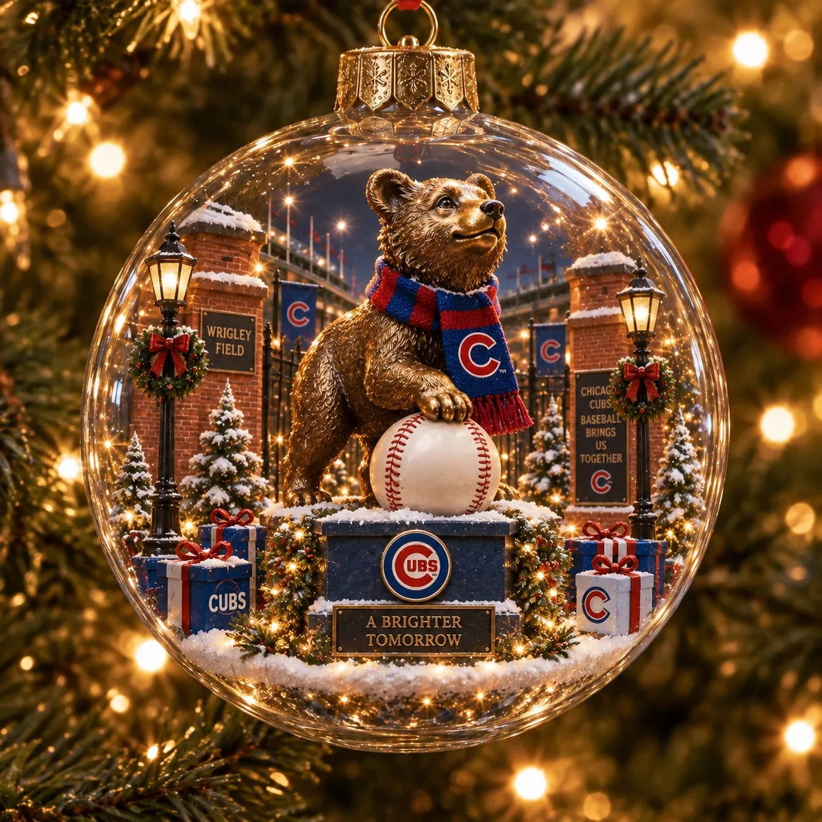 ⚾ Fly the W Light-Up Baseball Christmas Ornament | 8 Styles – 5