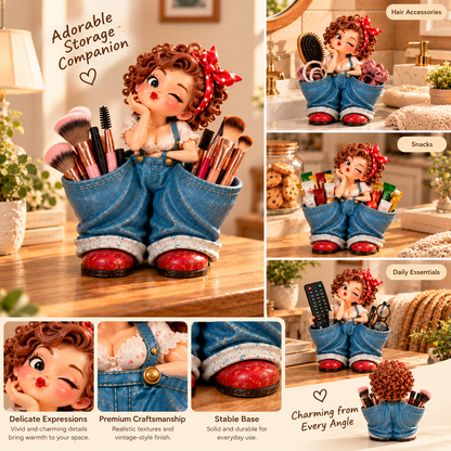 ❤️ Retro Girl Multi-Purpose Organizer & Cute Home Decor