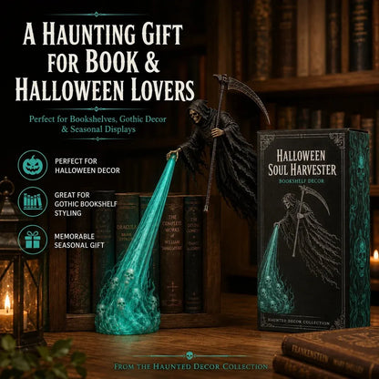 🎁Today 50% OFF🎁💀 The Soul Collector Reaper Shelf Light – Gothic Halloween Decor 🕯️