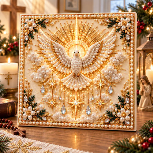 Dove of Peace DIY Christian Pearl Artwork Kit