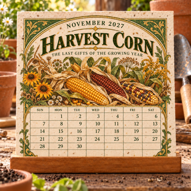🌻 2027 The Heirloom Garden Plantable Seed Calendar