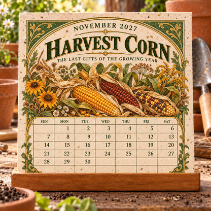 🌻 2027 The Heirloom Garden Plantable Seed Calendar