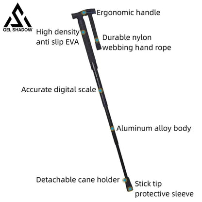GS183 FOX Telescopic Hiking Trekking Pole with Self-Defense Baton