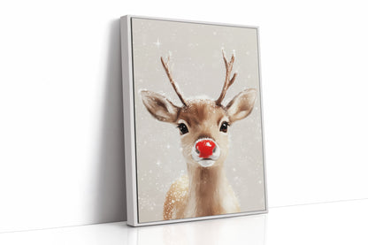 🦌❄️ Adorable Snowy Reindeer Wall Art – Cozy Christmas Print for Festive Home Decor 🎄