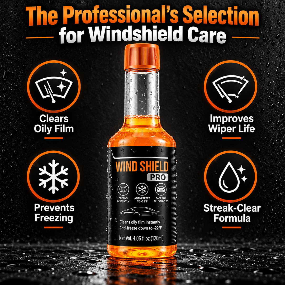 🚗 Windshield Pro All-Season Washer Concentrate – Road Film & Grime Cleaner
