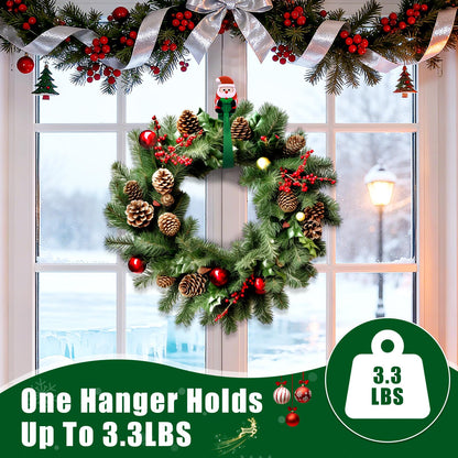 🎄🎅 12-Pack Santa Claus Adhesive Hooks — Peel, Stick & Hang, No Drilling or Nails Needed