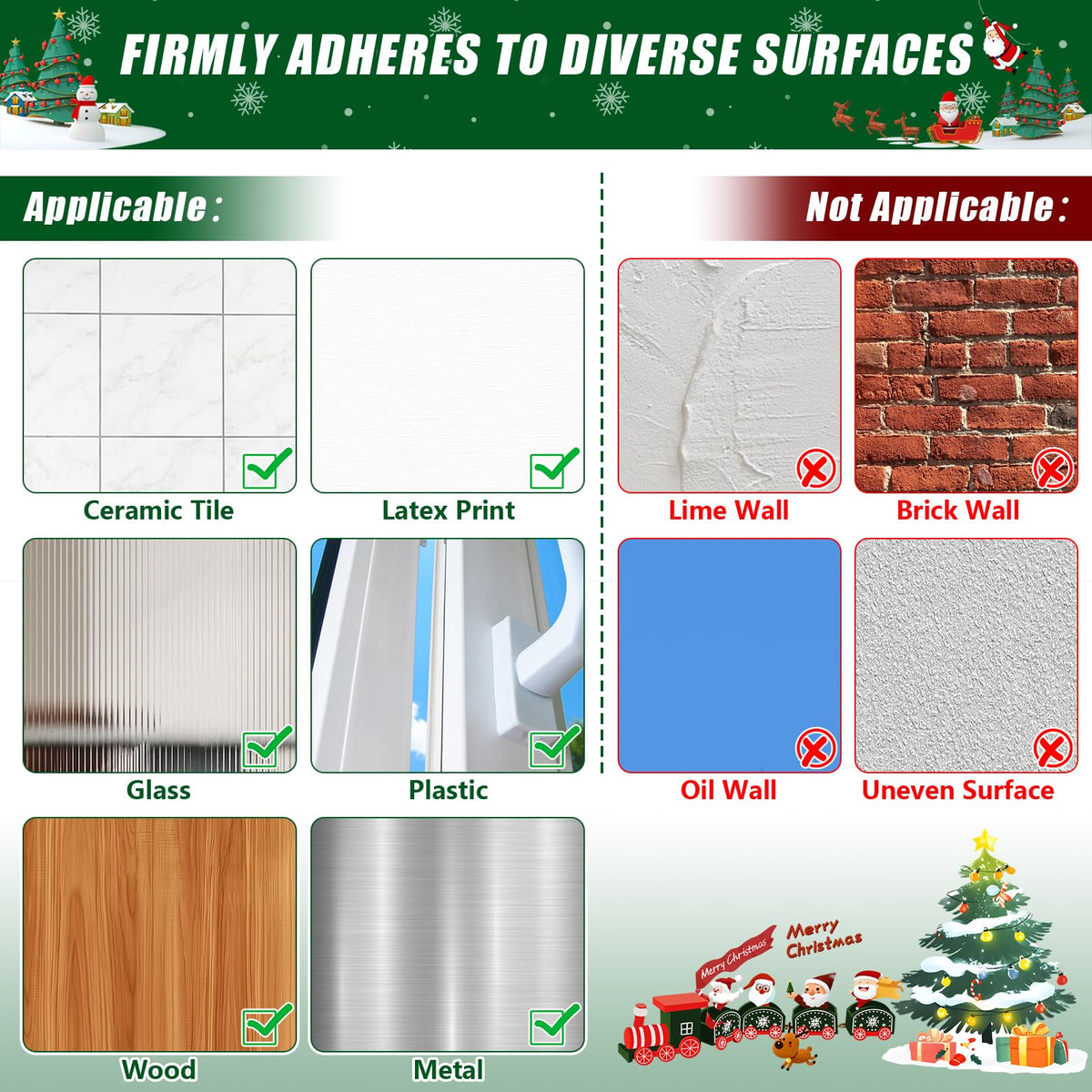 🎄🎅 12-Pack Santa Claus Adhesive Hooks — Peel, Stick & Hang, No Drilling or Nails Needed