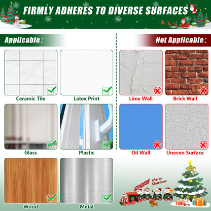 🎄🎅 12-Pack Santa Claus Adhesive Hooks — Peel, Stick & Hang, No Drilling or Nails Needed