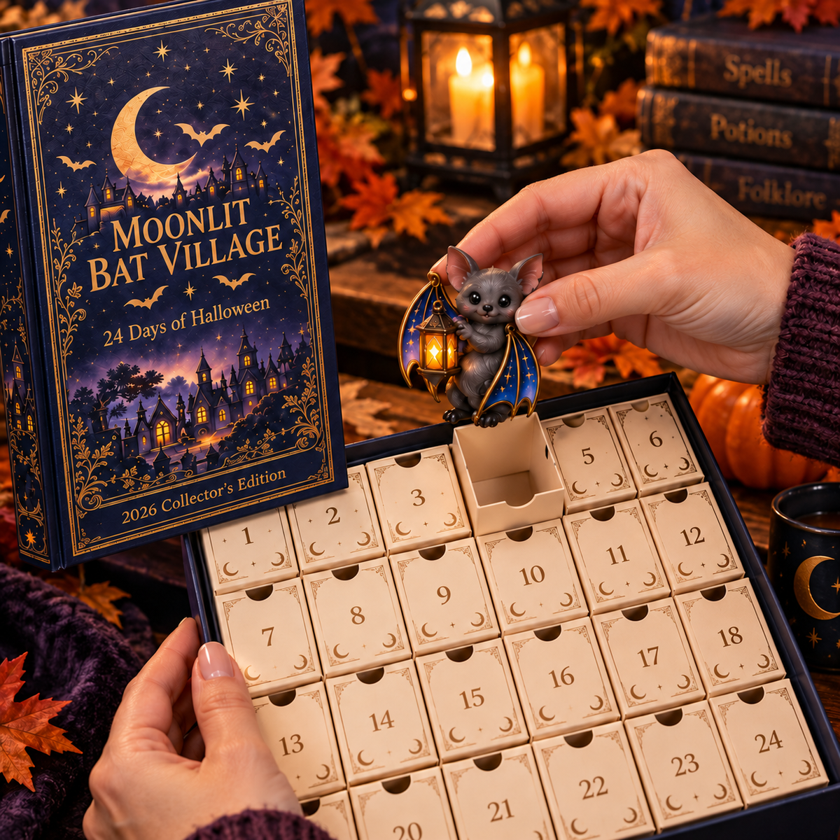 Moonlit Halloween bat collection