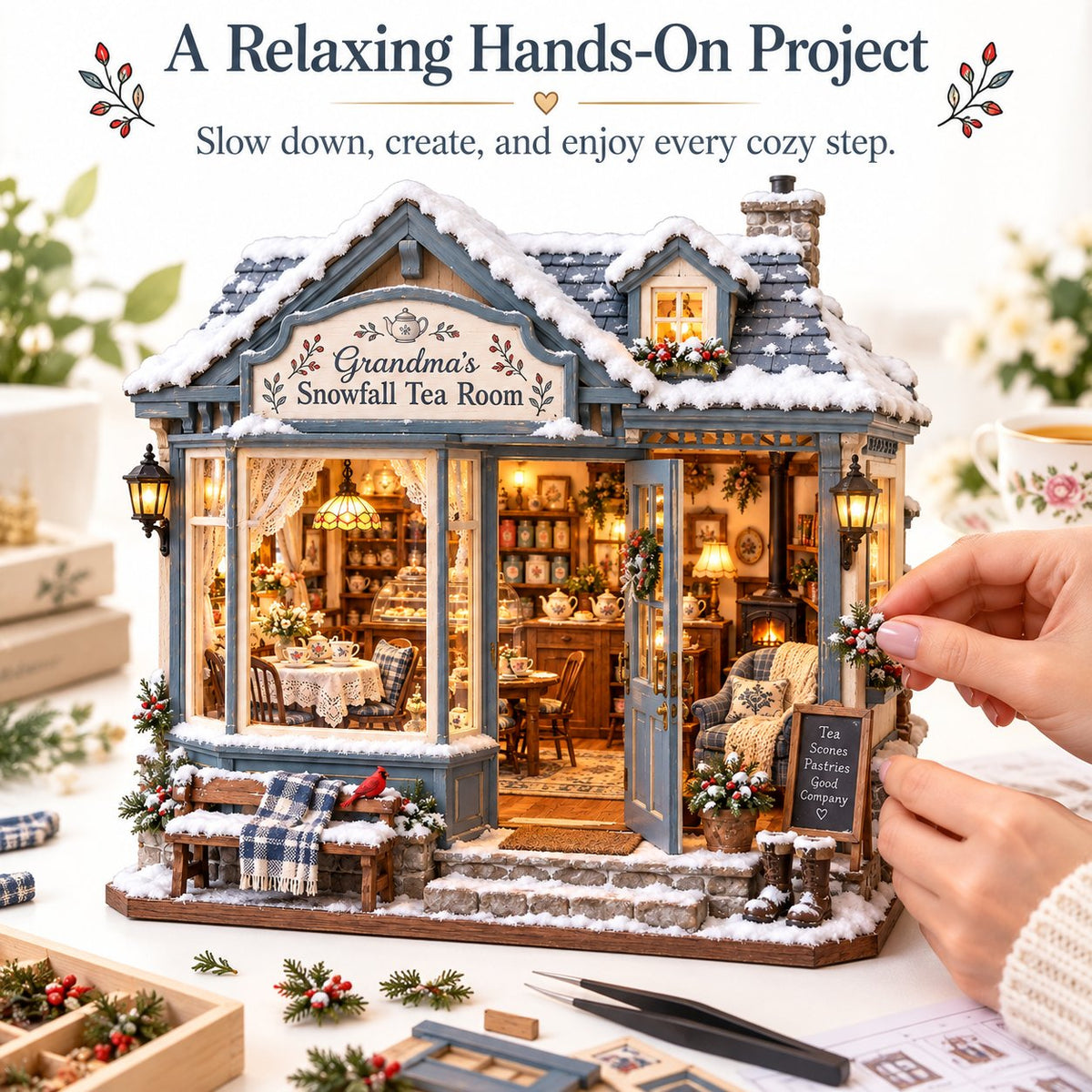 ☕ Build Your Own Snowfall Tea Room Cottage ❄️