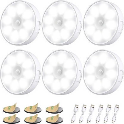 6 Pcs Motion Sensor Light, Rechargeable Night Light 💡
