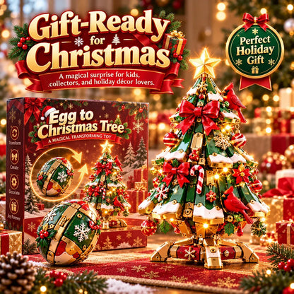 🔥 Limited Time Sale 49% OFF 🔥 Egg-to-Christmas Tree™ Magical Transforming Toy – Cardinal Christmas Tree Holiday Gift 🎄🎁✨