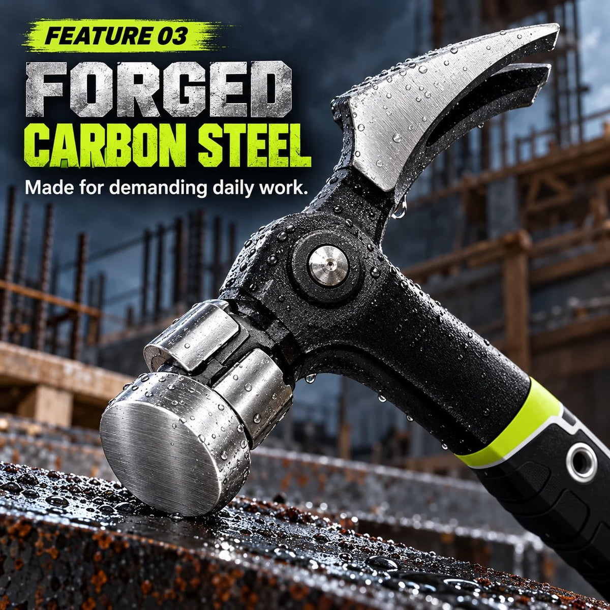 🧰 Shock-Absorbing Claw Hammer | Rust Resistant Finish, One-Handed Magnetic Nail Assist