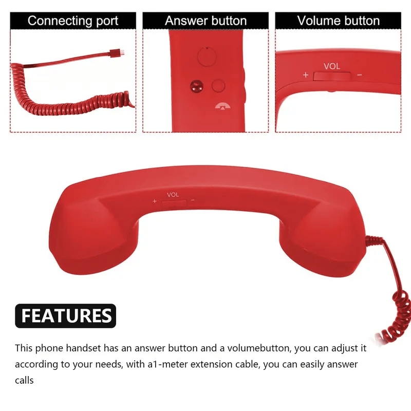 📞 Vintage Retro Telephone Handset ✨ A Unique Gift with Timeless Charm 🎄 Perfect for Retro Lovers & Special Occasions!
