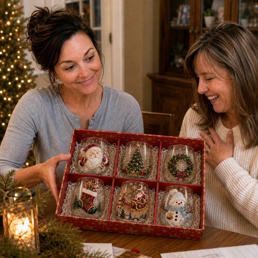 🎁✨ Magical Christmas Glass Cup Collection – Festive Holiday Gifts for Christmas 🎄