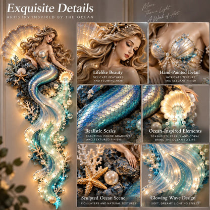 🌊✨ Enchanted Ocean Legends – Illuminated Ocean Wall Art Collection