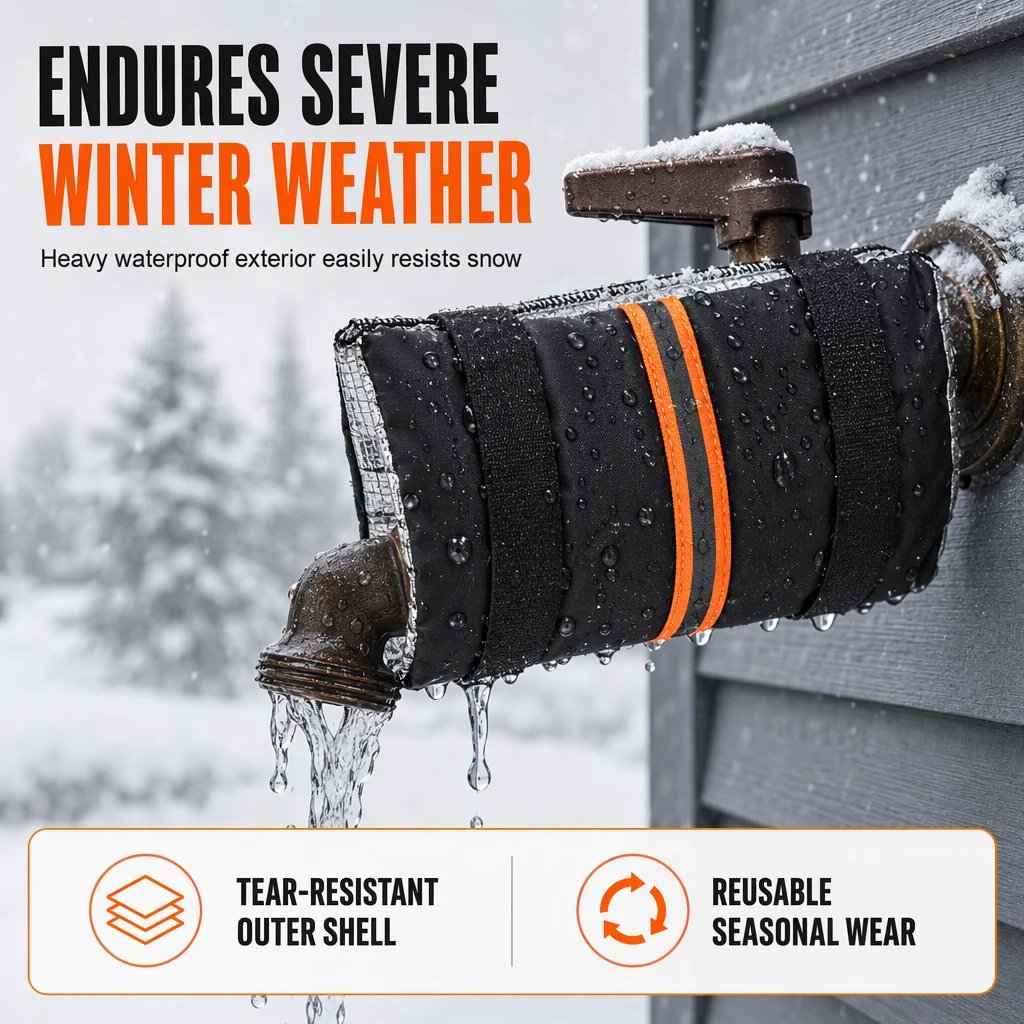 2pcs Outdoor Faucet Cover for Winter Freeze Protection