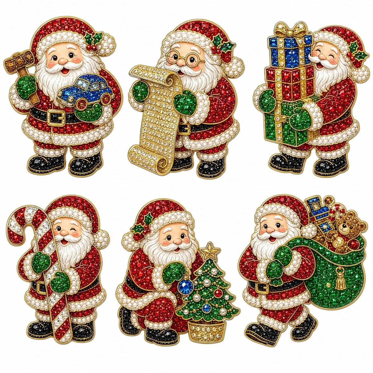 🔥 Hot Sale 🎄✨ DIY Christmas Pearl & Diamond Painting Fridge Magnet Kit – Sparkling Holiday Craft Fun 🧲