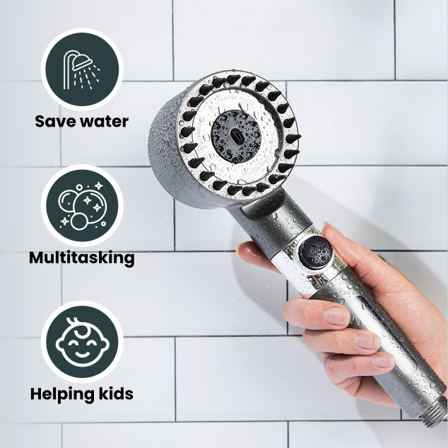 Filtered high-pressure handheld shower head – 2 Shower Heads
