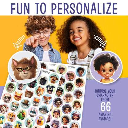 🧲 Kids Visual Routine & Chore Chart – Sliding Checklist with 120 Task Cards