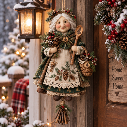 🍀 Handcrafted Good Luck Grandma Doll – Cozy Hanging Decor & Keepsake