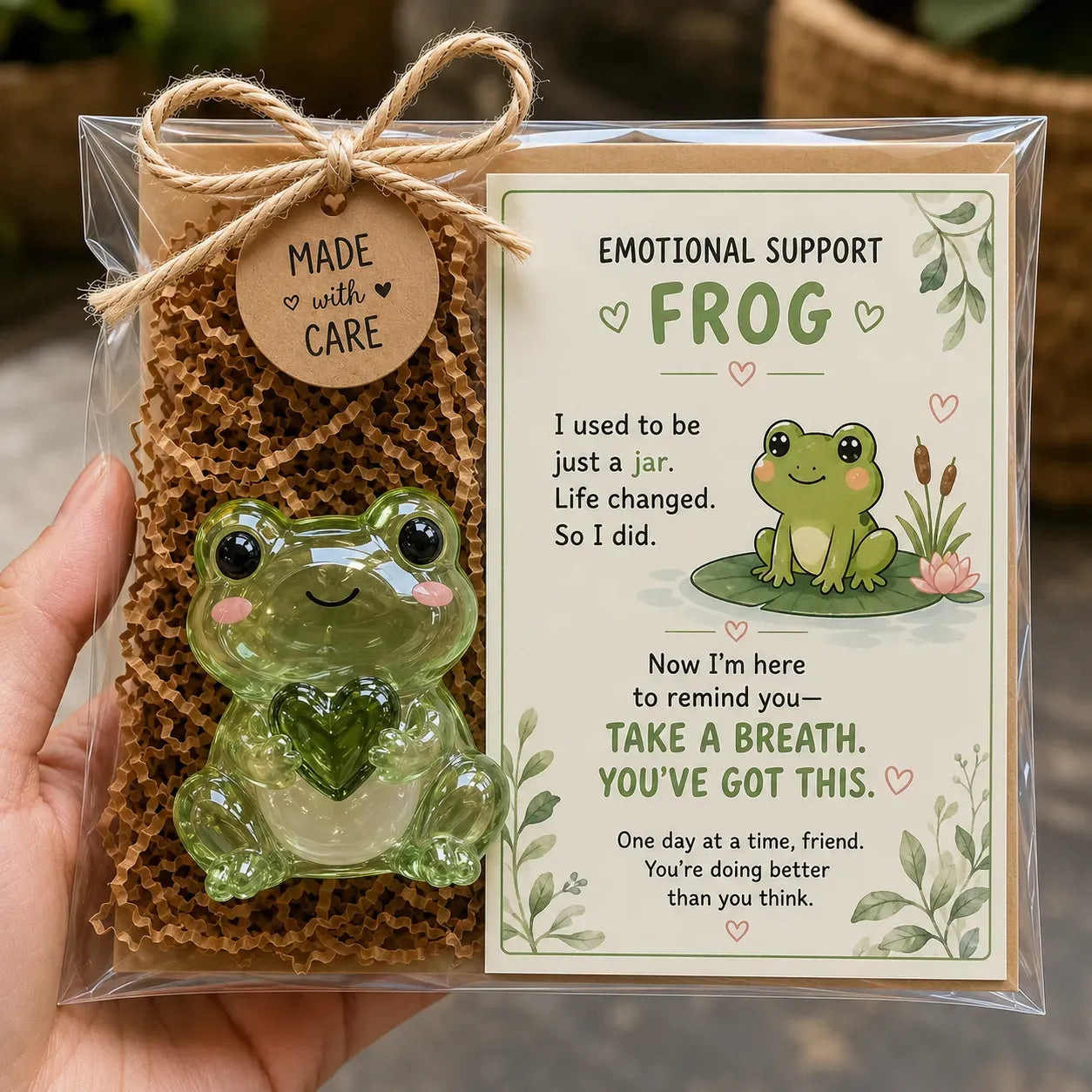 Frog glass figurine