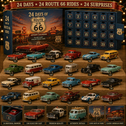 24 Days of American Car Legends Advent Calendar – 24 Die-Cast Collectibles