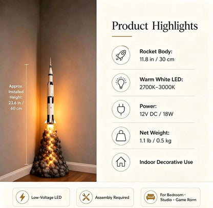 🚀 Rocket Launch Cloud LED Floor Lamp