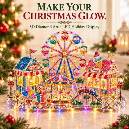 3D LED Christmas Diamond Art DIY Kit
