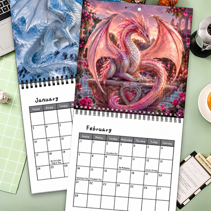 🐉 Dragons of a Higher World 2027 Wall Calendar – 12-Month Fantasy Dragon Art Calendar