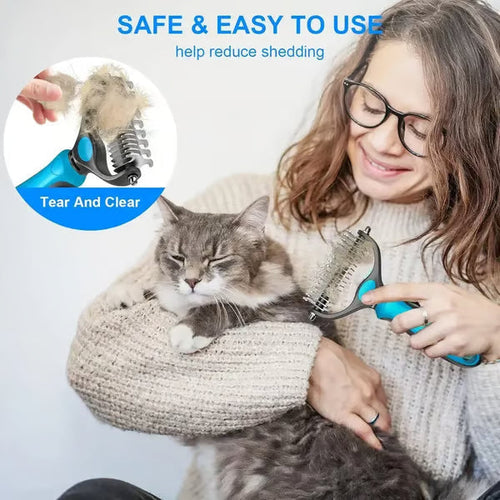 😻🐕🐾Professional Double-Sided Pet Grooming Rake
