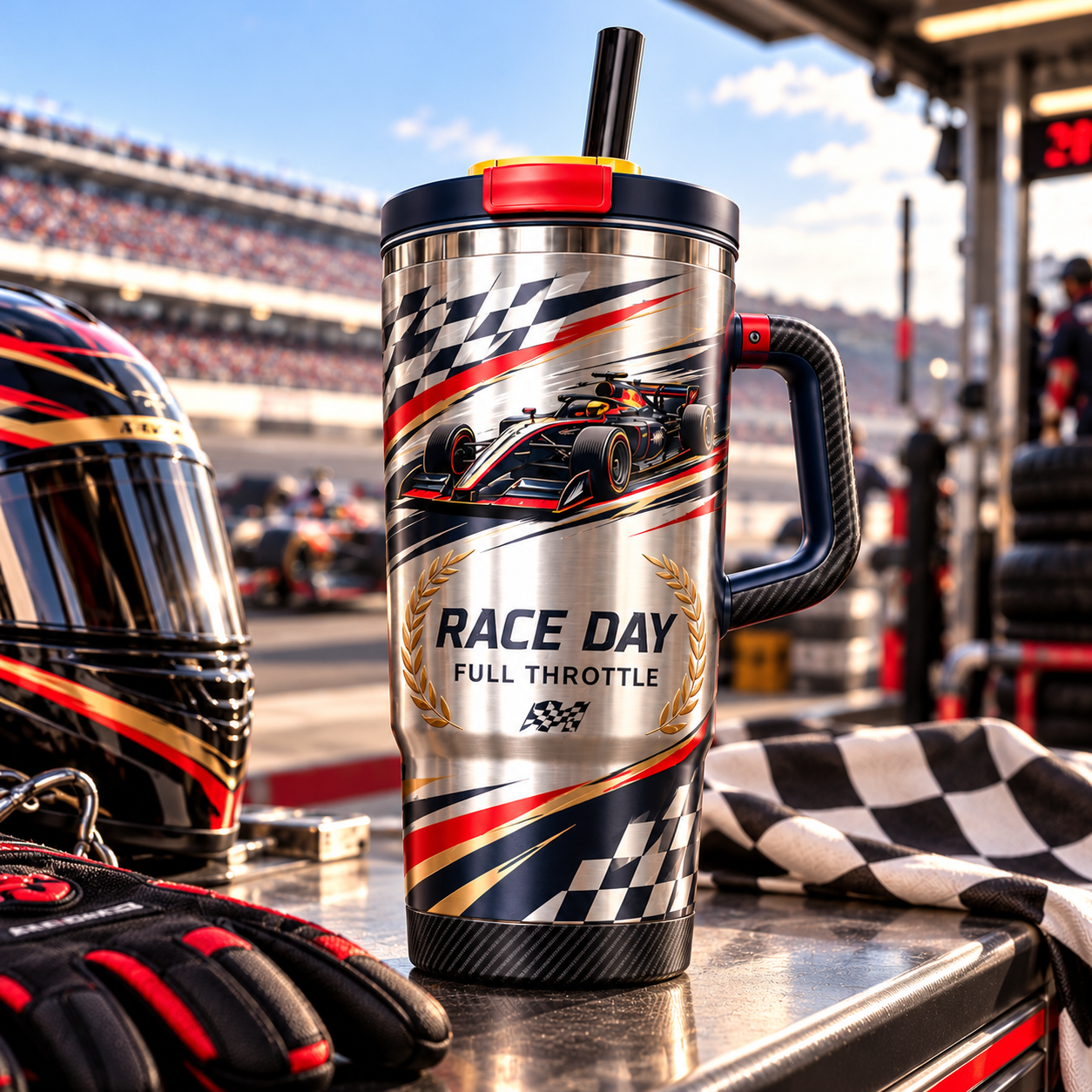 Racing tumbler full product design