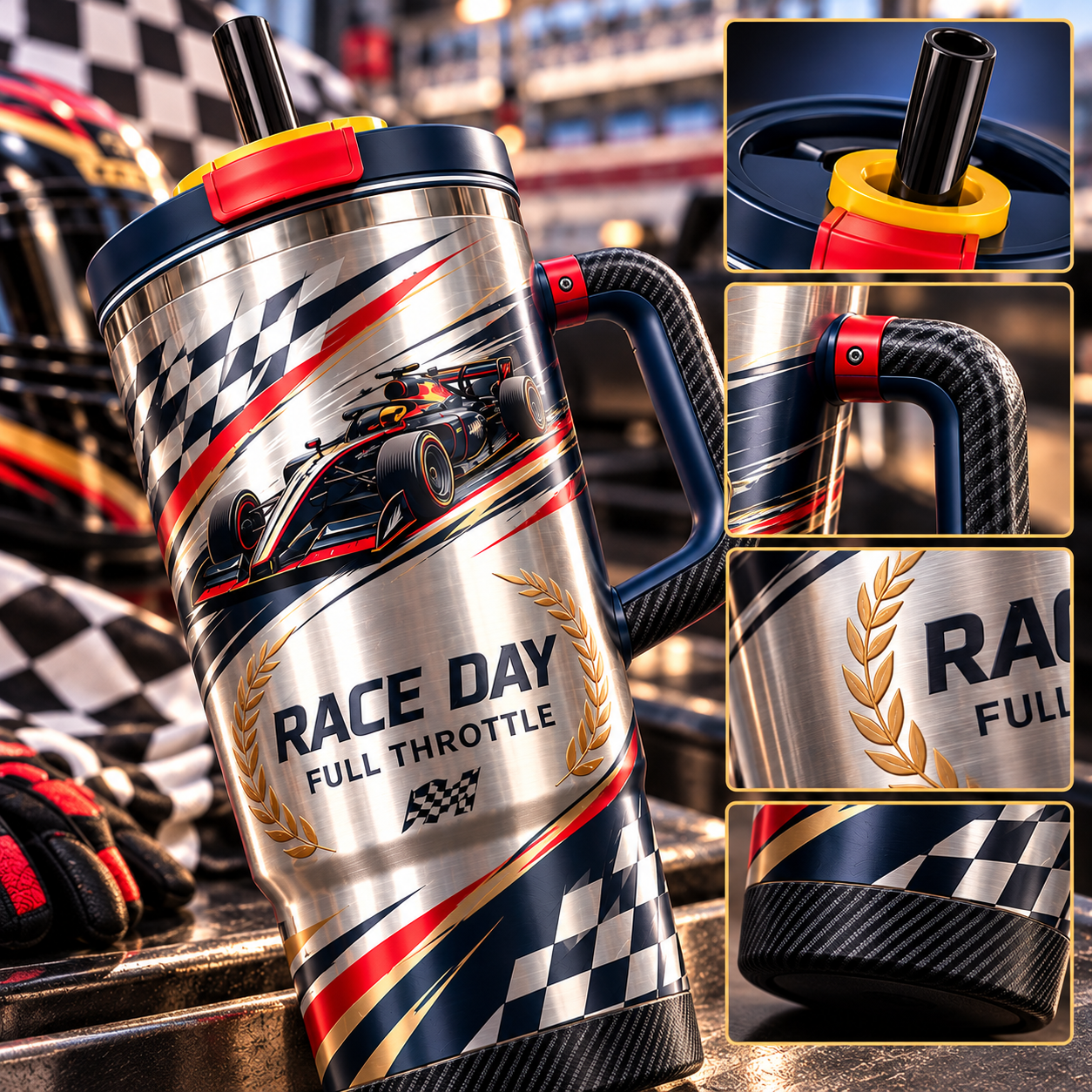 Collector's tumbler close-up