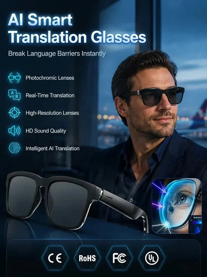 👓 AI-Powered Translation Glasses – Smart Bluetooth Eyewear for Easier Conversations ✨
