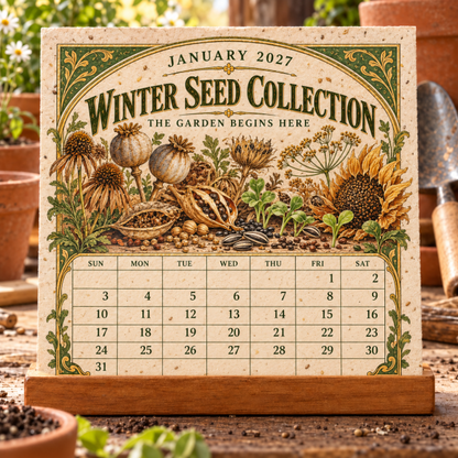 🌻 2027 The Heirloom Garden Plantable Seed Calendar