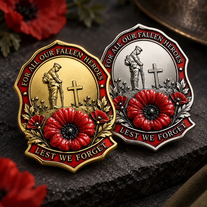🎖️Limited Edition Red Poppy Remembrance Brooch– For All Our Fallen Heroes🌺