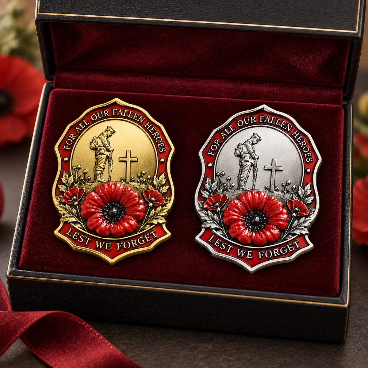 🎖️Limited Edition Red Poppy Remembrance Brooch– For All Our Fallen Heroes🌺