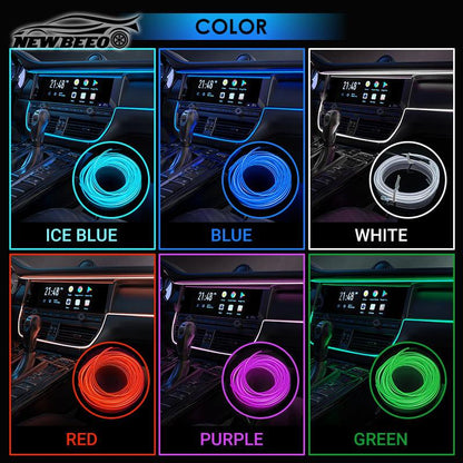 🚗✨ Car Interior LED Strip Lights – Ultra-Slim Ambient Lighting in 9 Colors