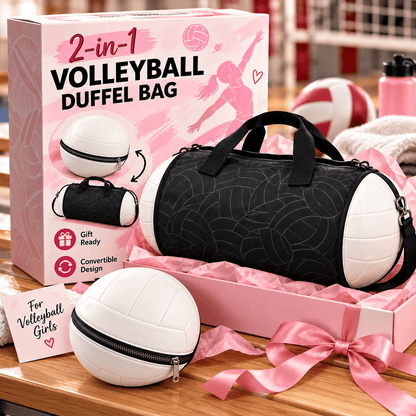 🏐🎒 2-in-1 Convertible Volleyball Duffel Bag – Expandable Sports Bag 💖