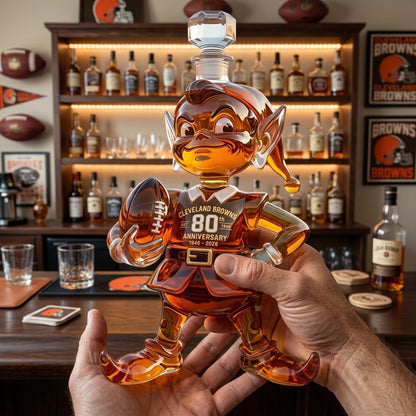 Browns Brownie the Elf 80th Anniversary Whiskey Bottle