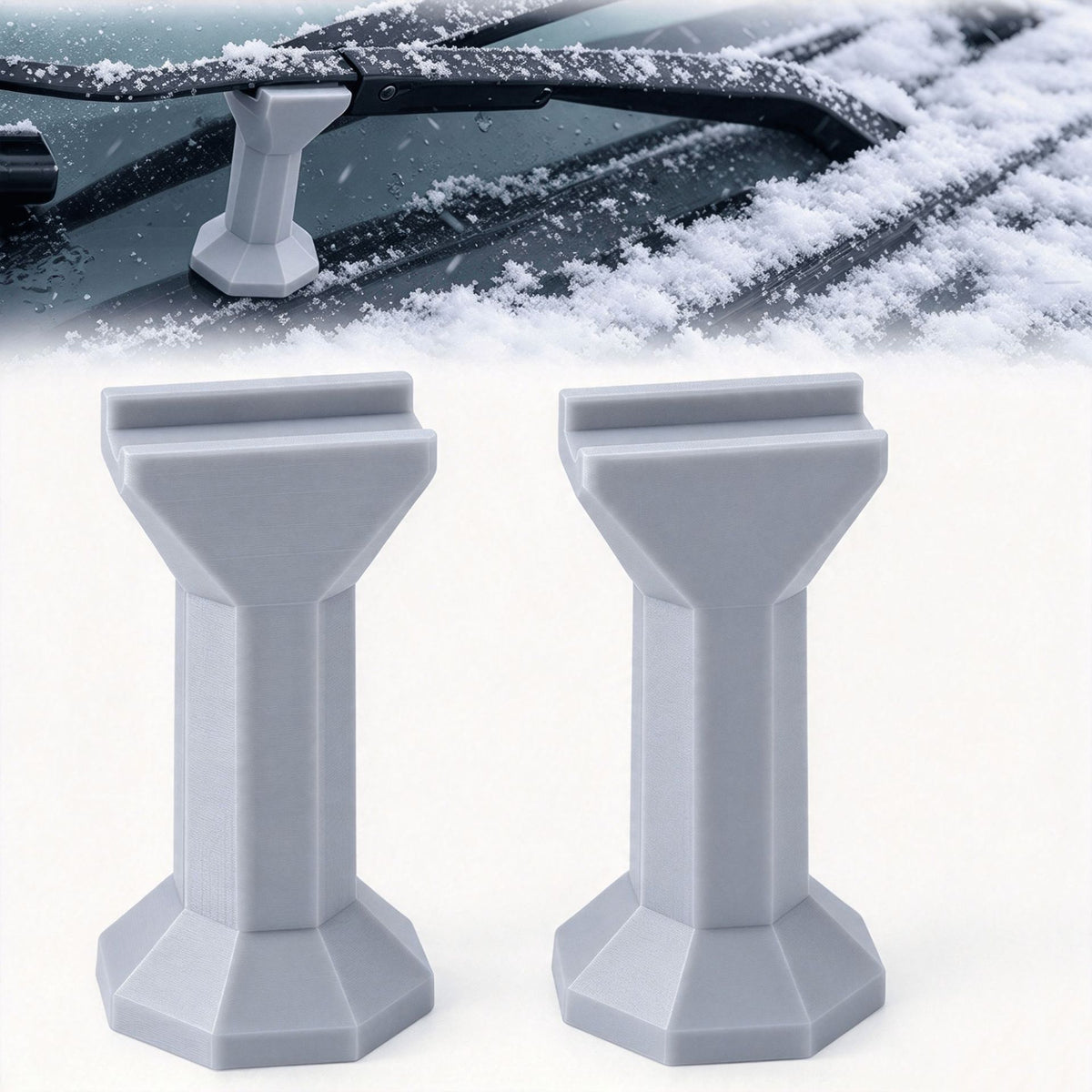 2 Pack Windshield Wiper Anti-Freeze Stands – 3D Printed PLA Wiper Protectors