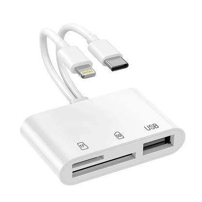 💥 50% discount🔌 5-in-1 SD Card Reader for iPhone & USB-C – Fast Photo & Video Transfer Adapter
