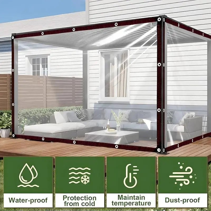 Transparent PE Tarpaulin- 3 × 3m