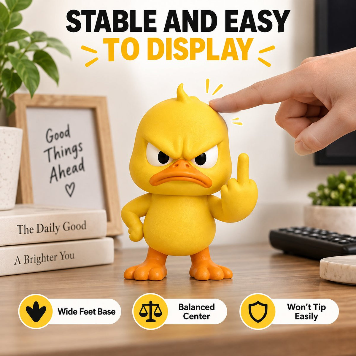 🦆 Angry Duck Desk Figurines – Sarcastic Funny Decor for Office & Home