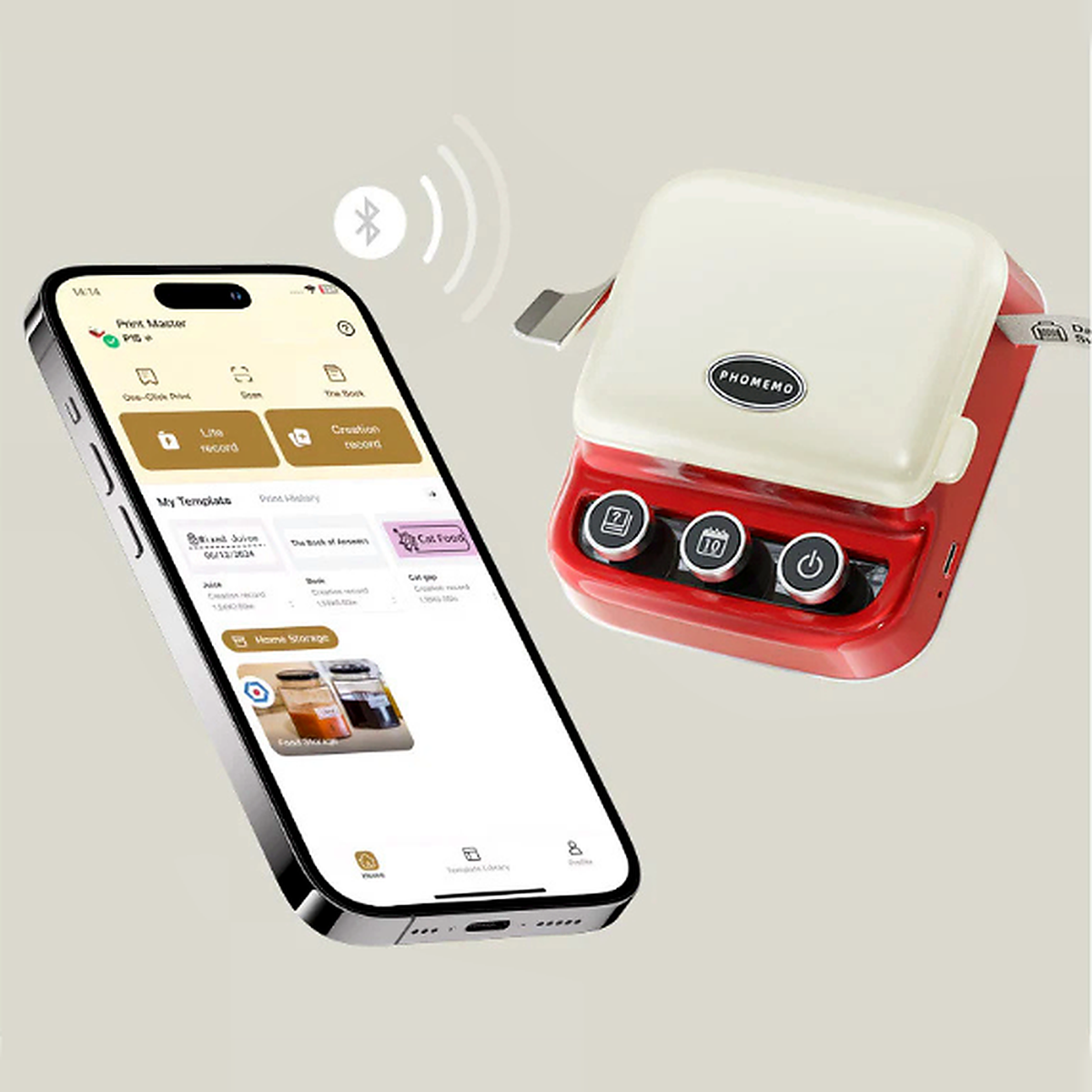 Phomemo P15 Vintage Ribbon & Label Printer – Bluetooth Thermal Transfer Personalization Printer