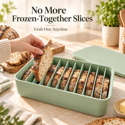 📍🍞 11-Slot Silicone Bread Freezer Box — Keep Sourdough Slices Separate ❄️