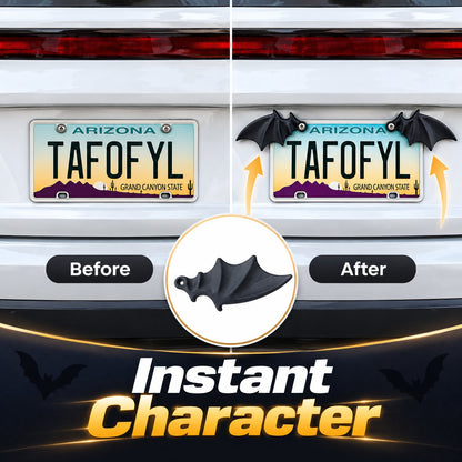 🔥HOT SALE 49% OFF - 🦇 Spooky Bat Wing License Plate Decor – Give Your Ride a Halloween Twist! 🎃(1 Pair)
