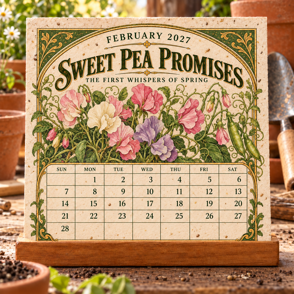 🌻 2027 The Heirloom Garden Plantable Seed Calendar