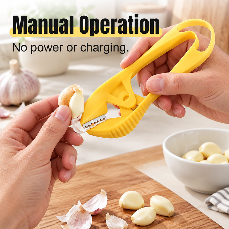 🧄 Manual Garlic Peeler – Serrated-Jaw Kitchen Tool for Easy Peeling ✨