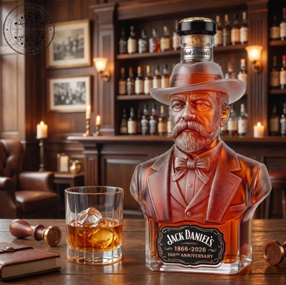 Jack Daniel's 2026 160th-Anniversary Bust Glass Decanter